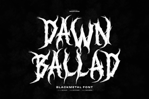 Dawn Ballad: Unleash Raw Black Metal Typography