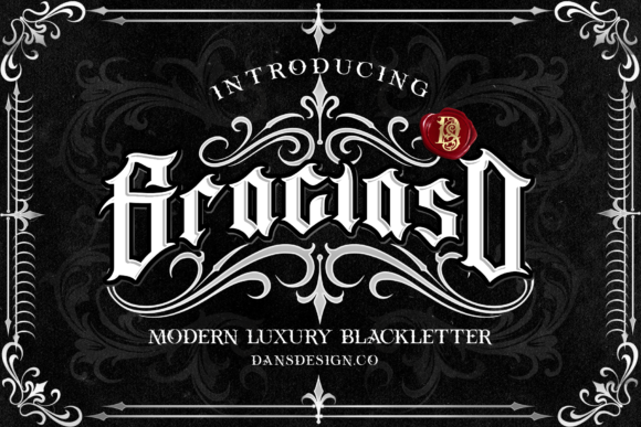 Graciaso: Commanding Attention with a Bold Blackletter Font