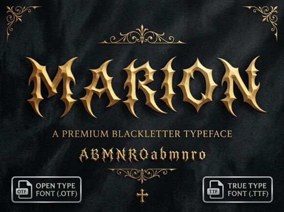 Marion: The Blackletter Typeface for Epic Impact