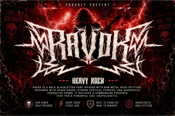 Ravok: The Font That Screams Heavy Metal and Gothic Rebellion