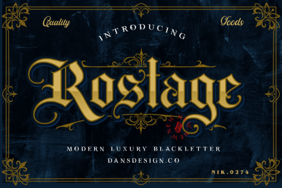 Rostage: The Blackletter Font with a Modern Edge