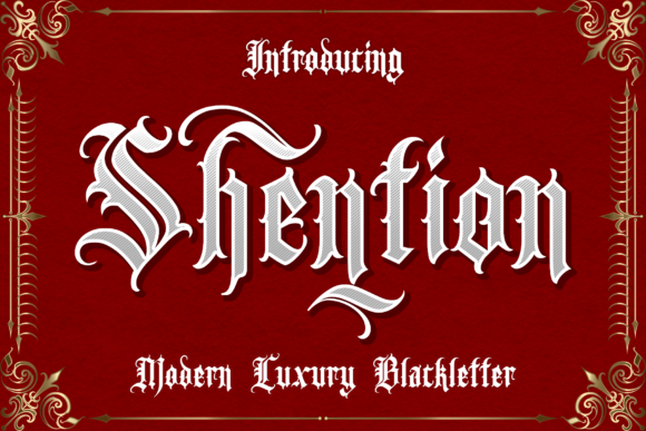 Shention: A Bold Blackletter Font for Timeless Design